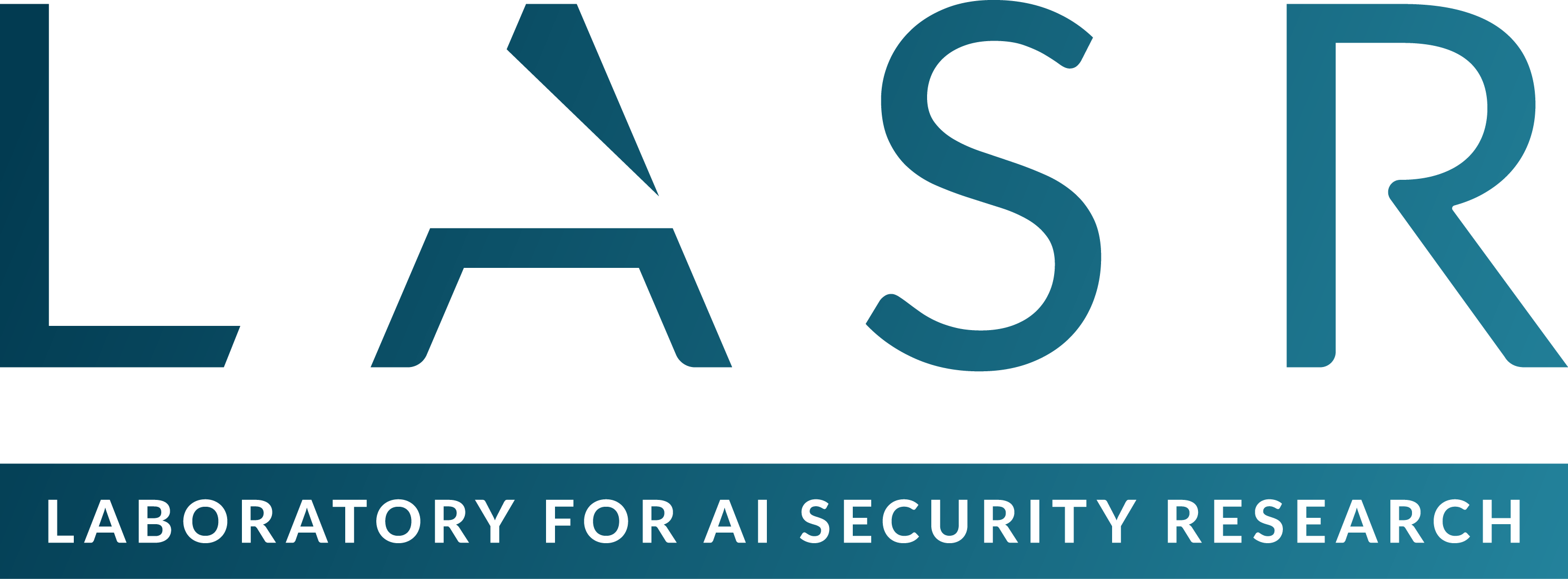 lasr  logo with tagline  blue gradient